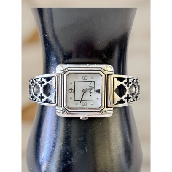 Brighton Salamanca Silver Tone Bracelet Watch New battery Lacey Look - Picture 2 of 9